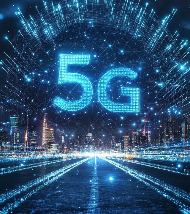 The modern creative communication and internet network connect in smart city . concept of 5g wireless digital connection and internet of things future.